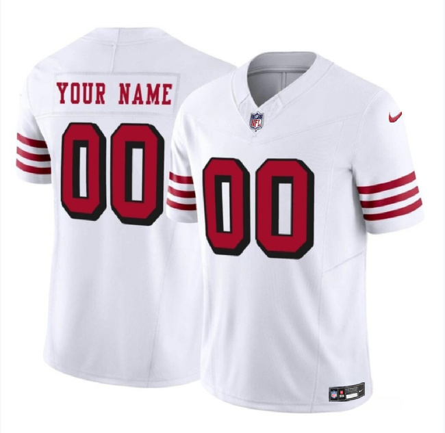Youth San Francisco 49ers Active Player Custom White 2023 F.U.S.E. Vapor Untouchable Limited Football Stitched Jersey